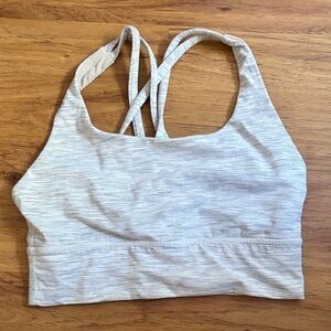 Lululemon Athletica Striped Cream Sports Bra